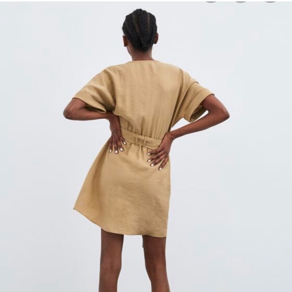 Zara Stylish Tan   Dress